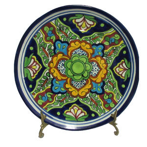 TALAVERA POTTERY DECORATIVE WALL DECOR DINNER PLATE 11" DIAMETER LEAD FREE